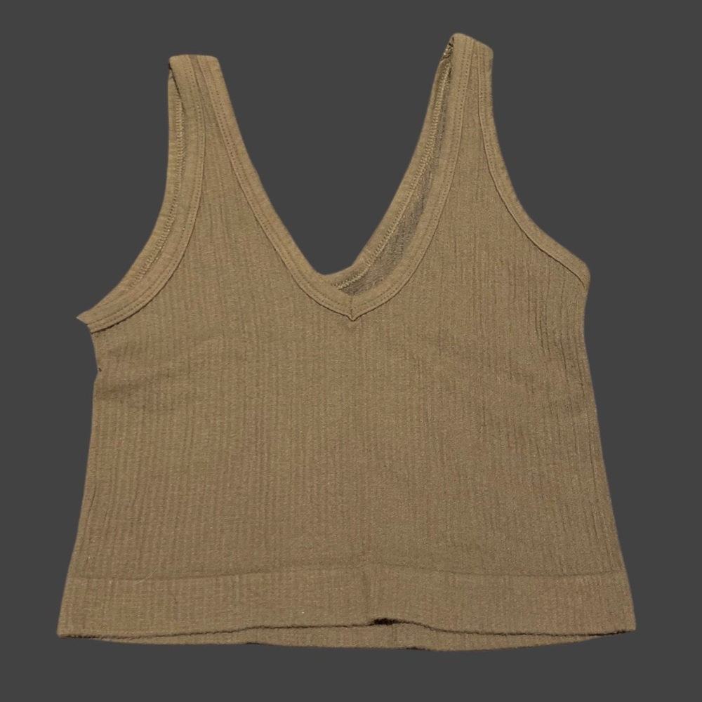🌴urban outfitters out from under sage green ribbed seamless bra tank top S